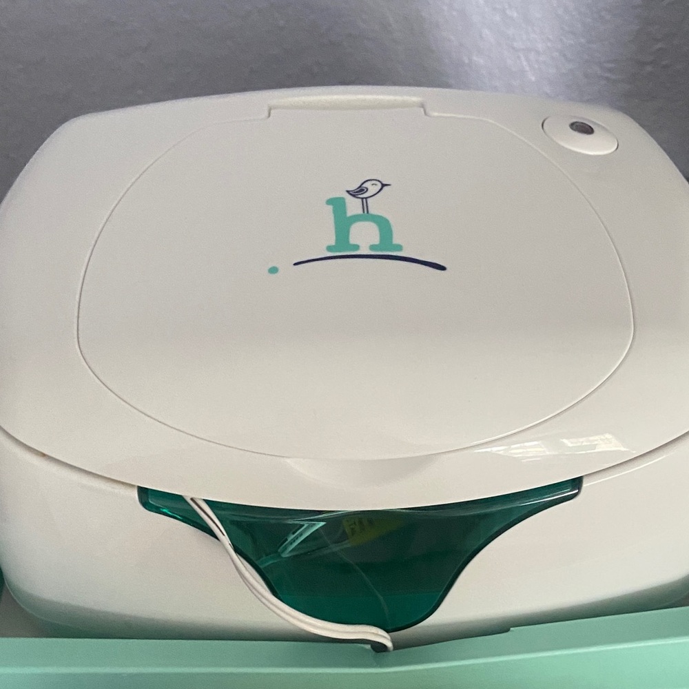 Mint Green & White Baby Wipes Dispenser • Nursery Organizer • New